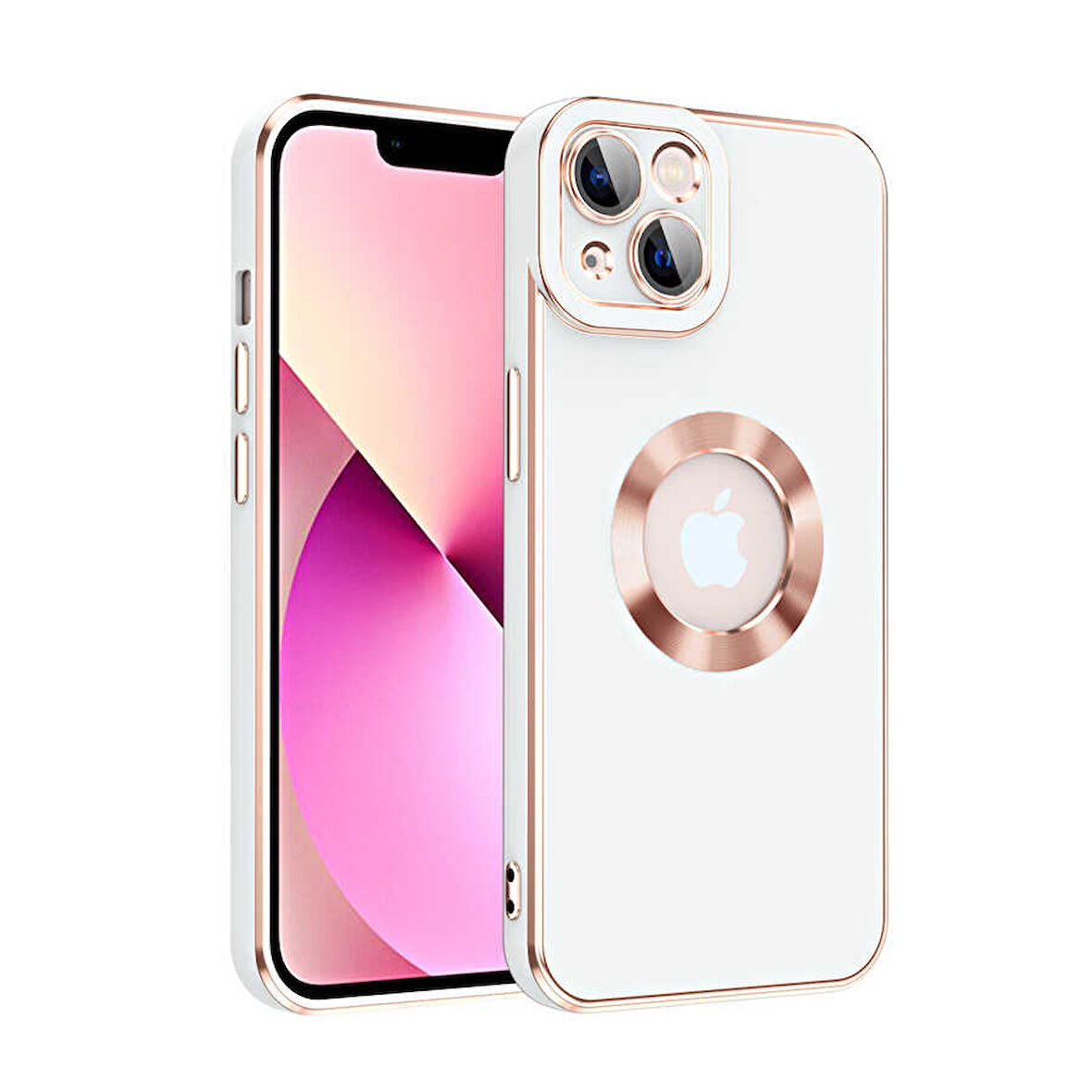 iPhone 14 Plus Uyumlu Zore Kongo Kılıf-Beyaz