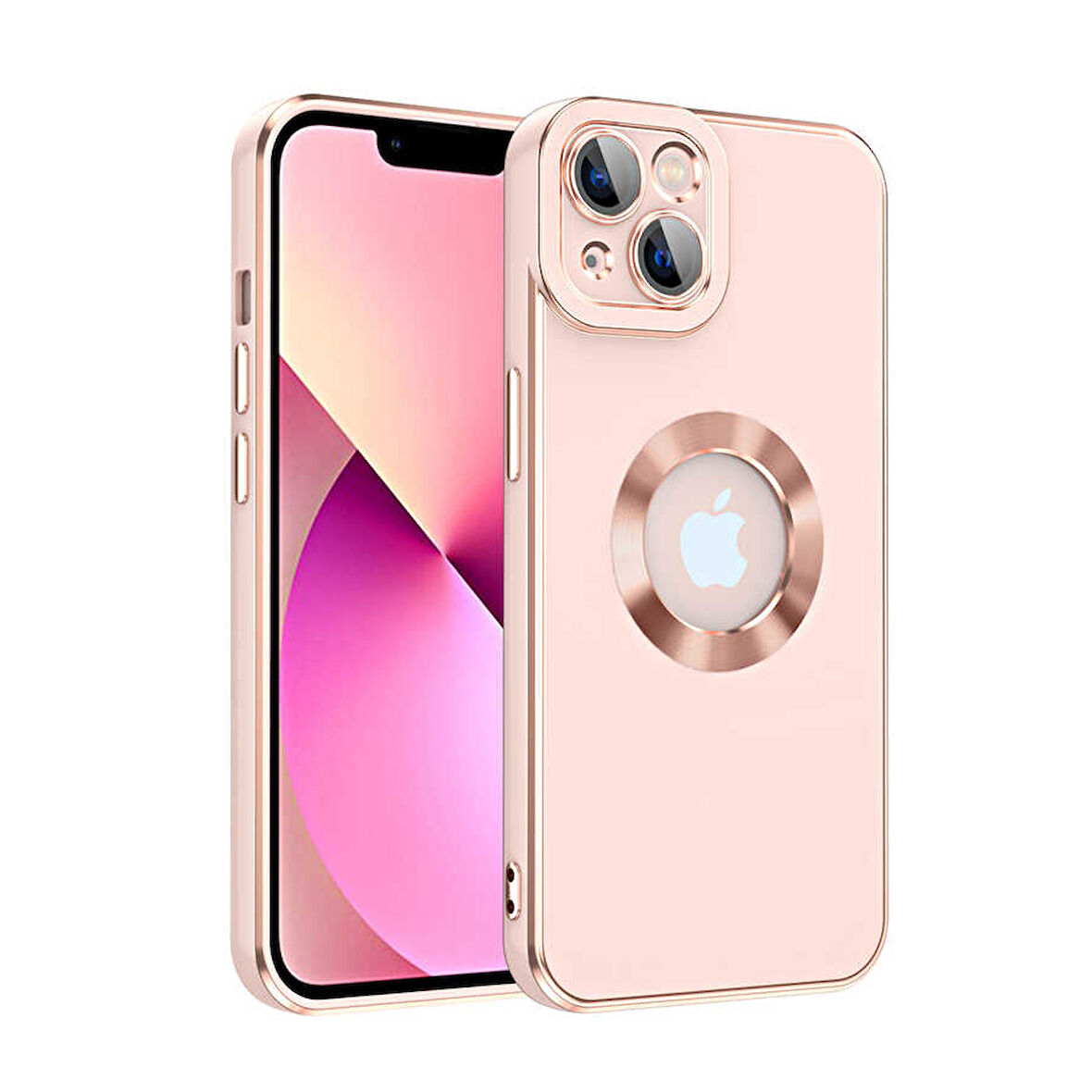 iPhone 14 Plus Uyumlu Zore Kongo Kılıf-Rose Gold