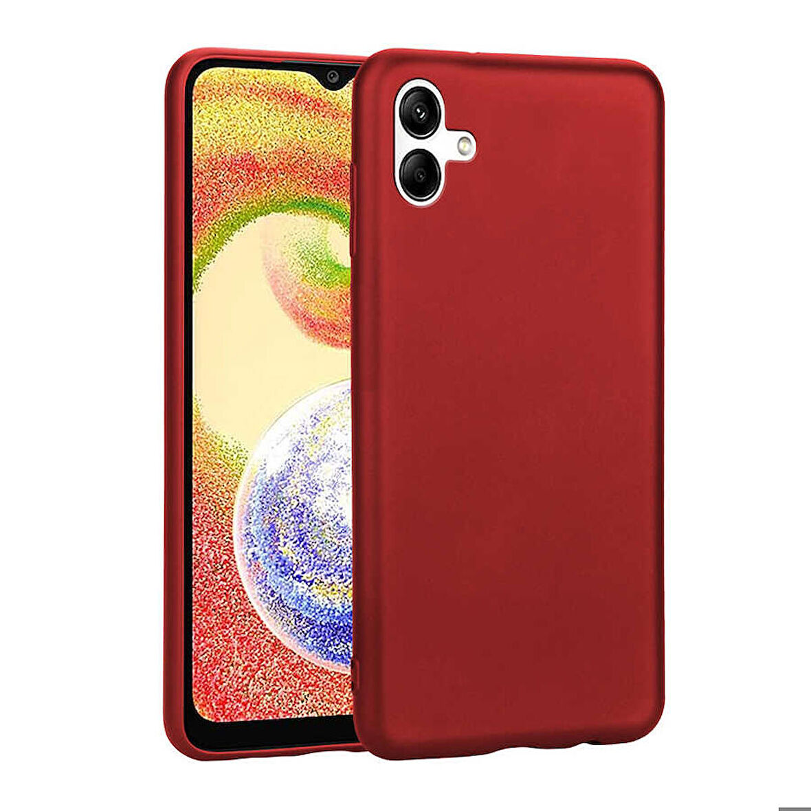 Galaxy A04 Uyumlu Zore Premier Silikon Kapak-Kırmızı