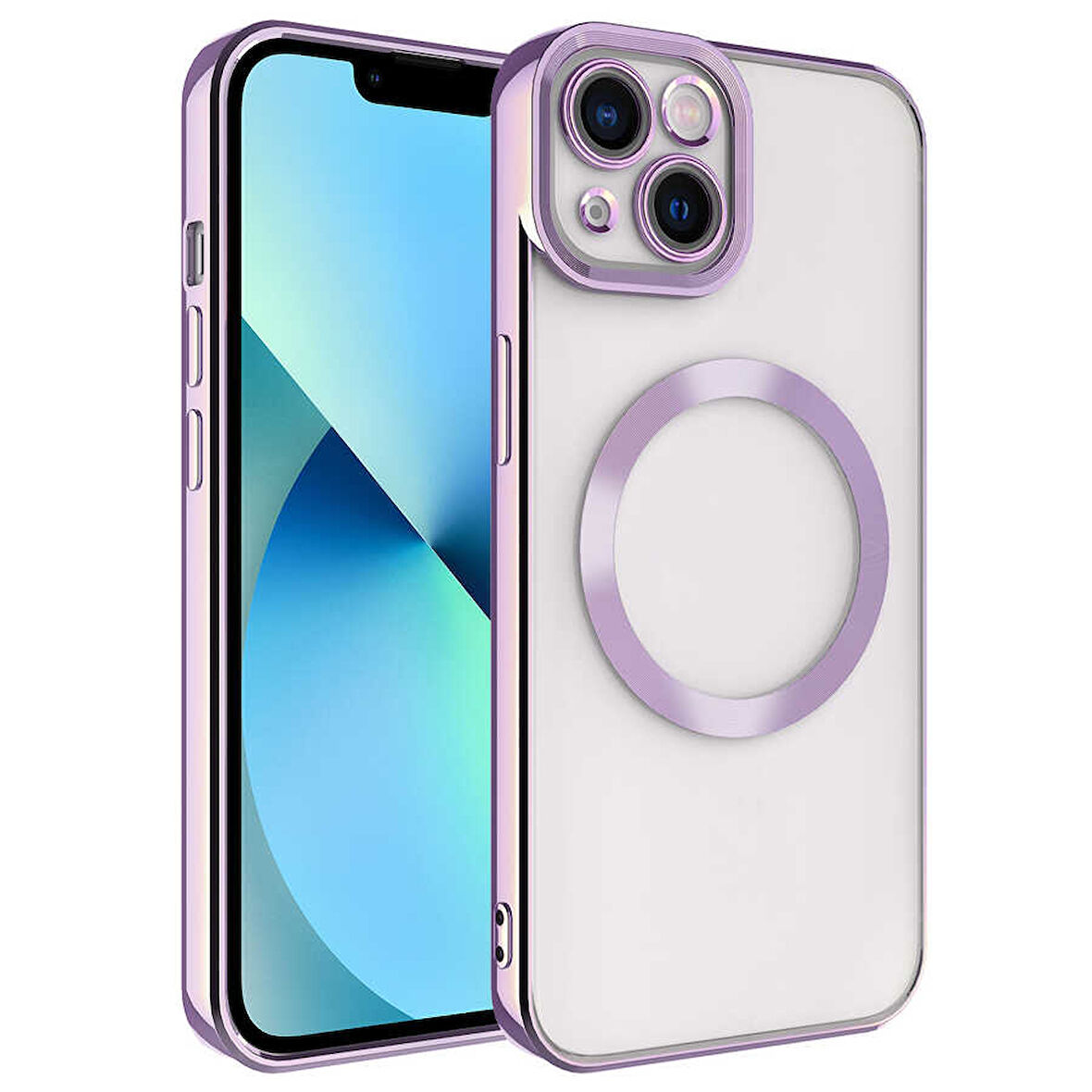 iPhone 14 Plus Kılıf Magsafe Wireless Şarj Özellikli Setro Silikon