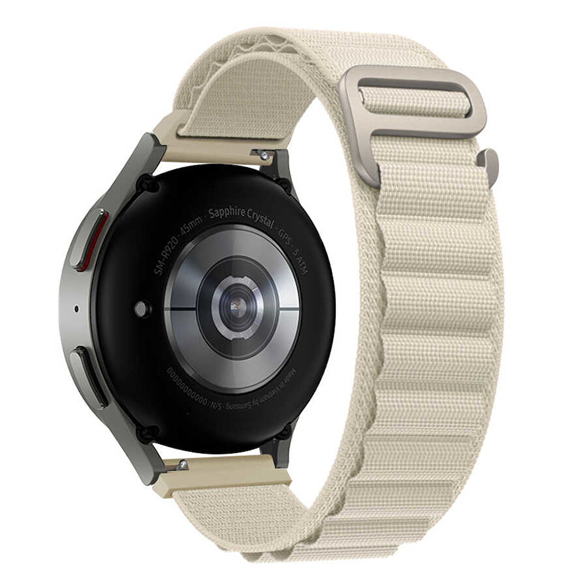 Huawei Watch GT 3 46mm Uyumlu KRD-74 22mm Hasır Zore Kordon-Beyaz