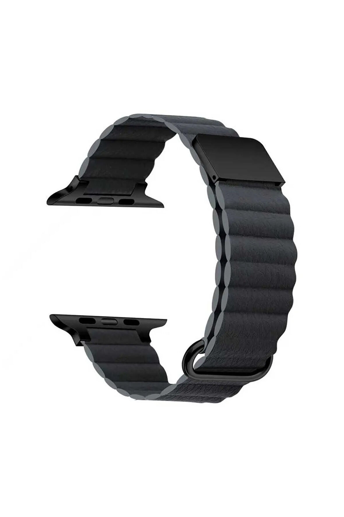 Apple Watch Ultra 49mm Uyumlu Krd-78 Pu Deri Kordon Strap Kayış Kahverengi