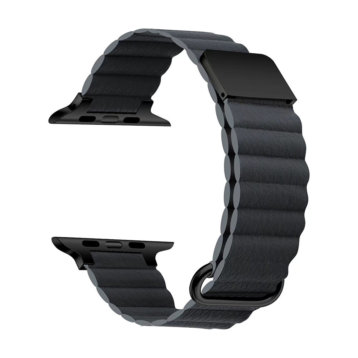 ​​​Watch 38mm Uyumlu KRD-78 PU Deri Kordon Strap Kayış CLO- Koyu Gri
