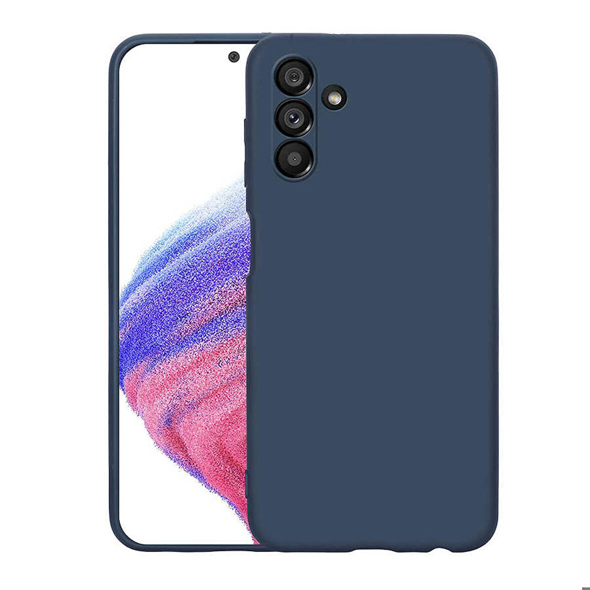 Galaxy A04S Uyumlu Zore Mara Lansman Kapak-Lacivert