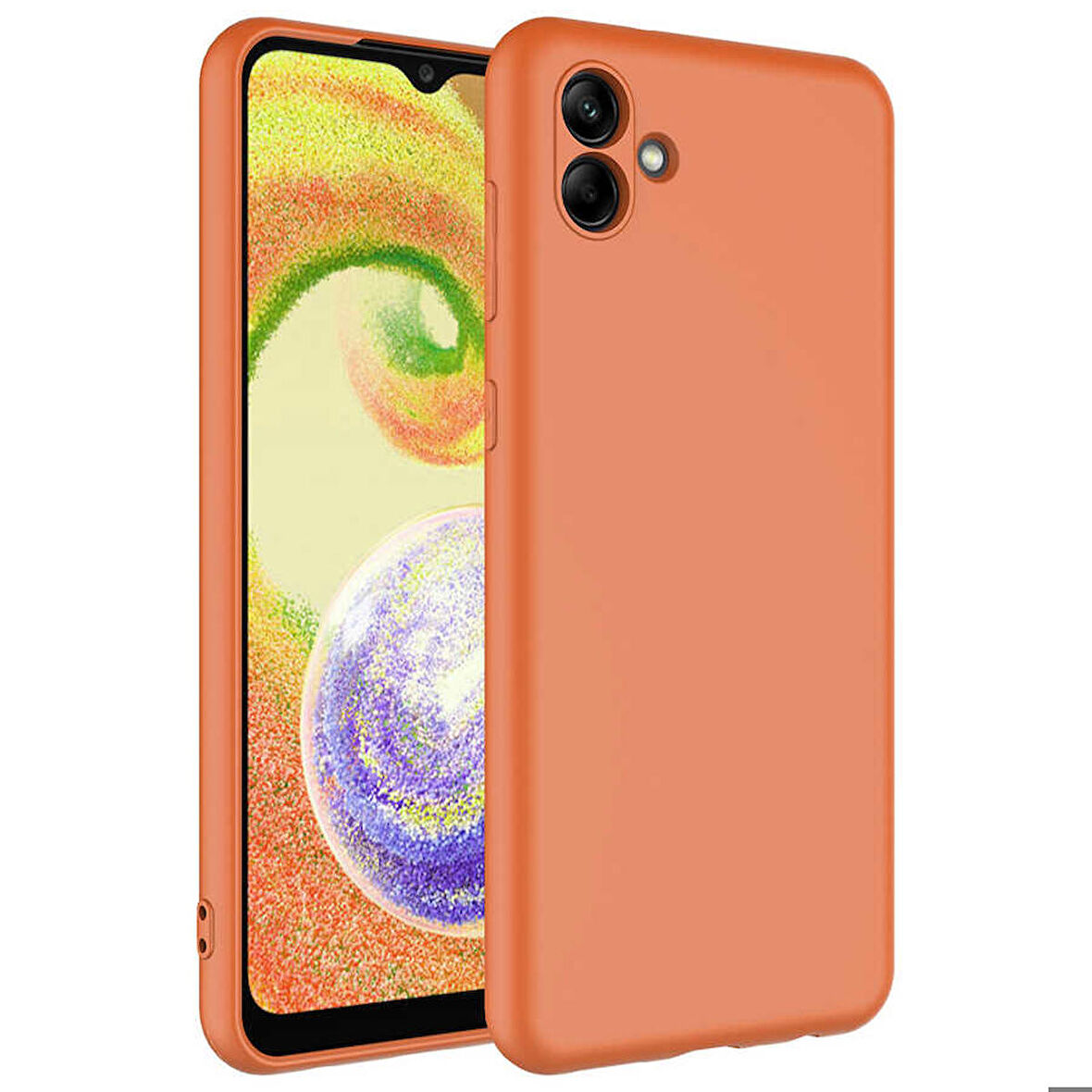 Galaxy A04 Uyumlu Zore Mara Lansman Kapak-Turuncu
