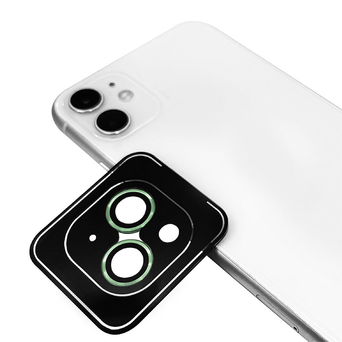 iPhone 11 Uyumlu Ensueno CL-09 Kamera Lens Koruyucu-Açık Yeşil