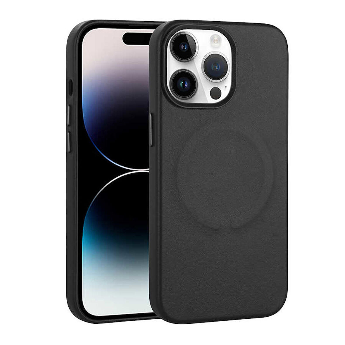  iPhone 14 Pro Max Kılıf PU Deri Magsafe Wireless Şarj Özellikli Derix Kapak