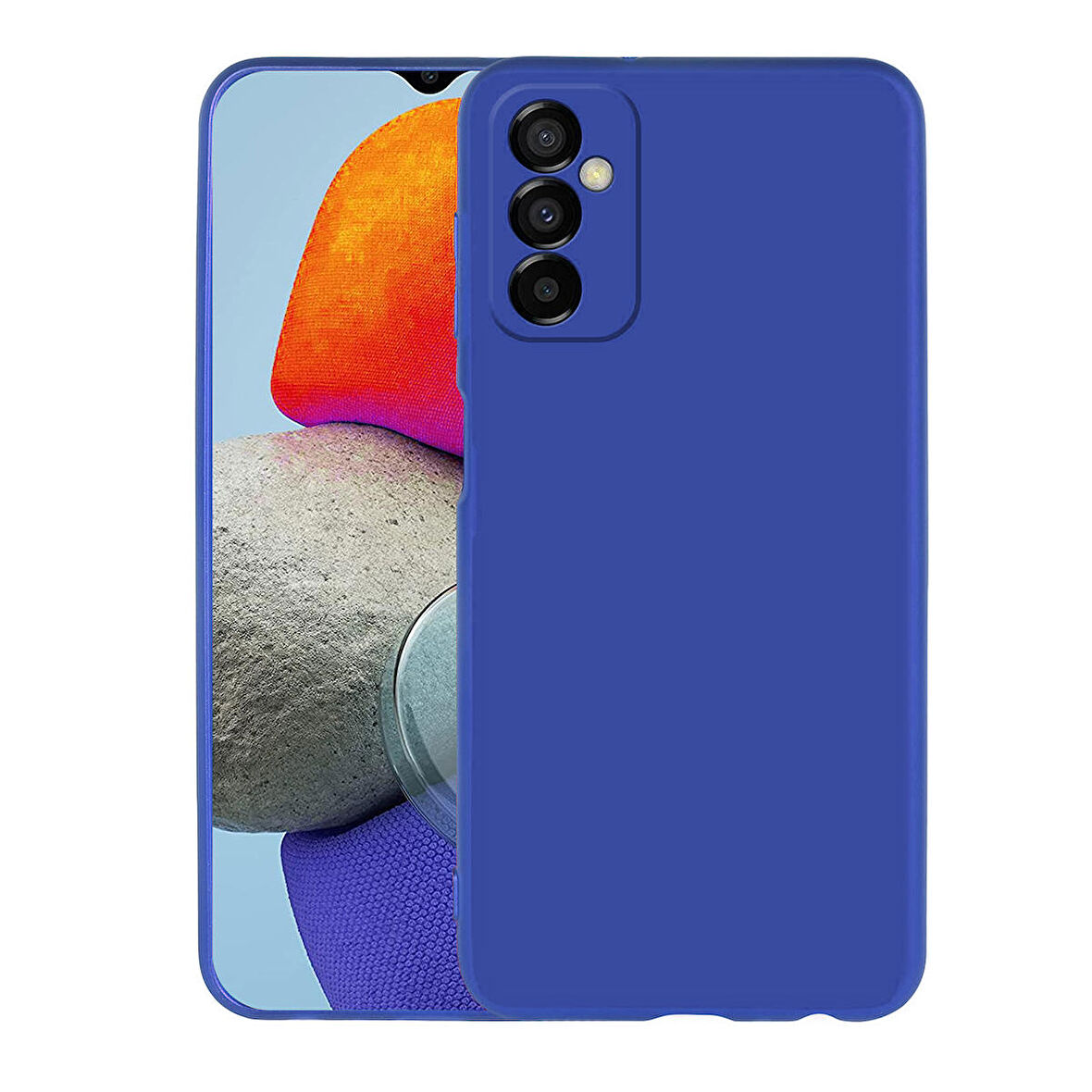Galaxy M23 Uyumlu Zore Premier Silikon Kapak-Saks Mavi
