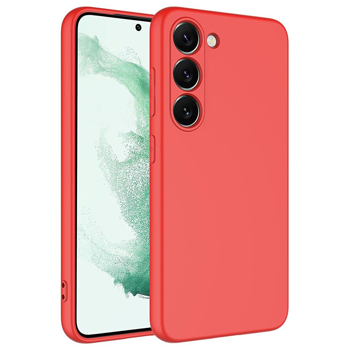 Galaxy S23 Uyumlu Zore Mara Lansman Kapak-Kırmızı