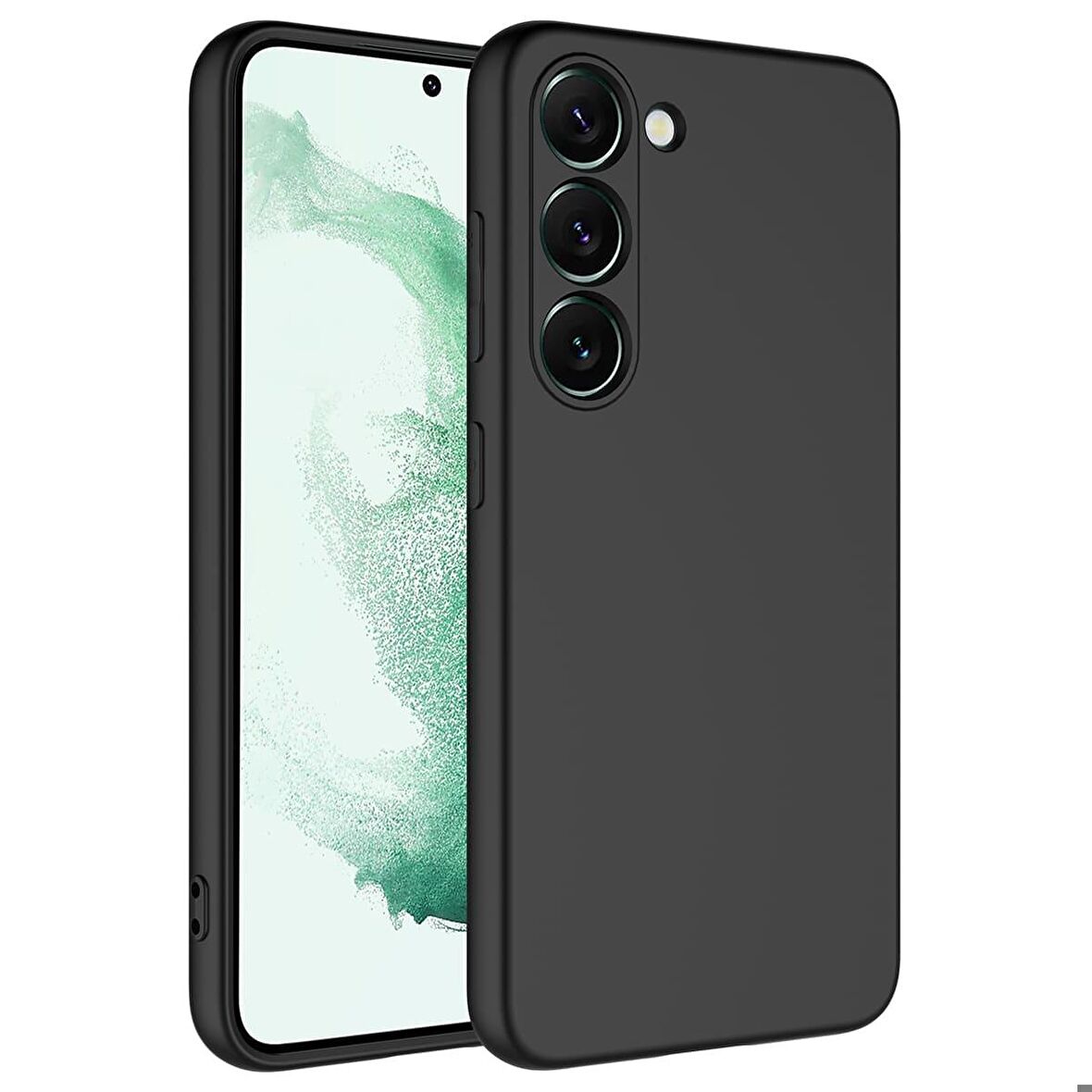 Galaxy S23 Plus Uyumlu Zore Mara Lansman Kapak-Siyah