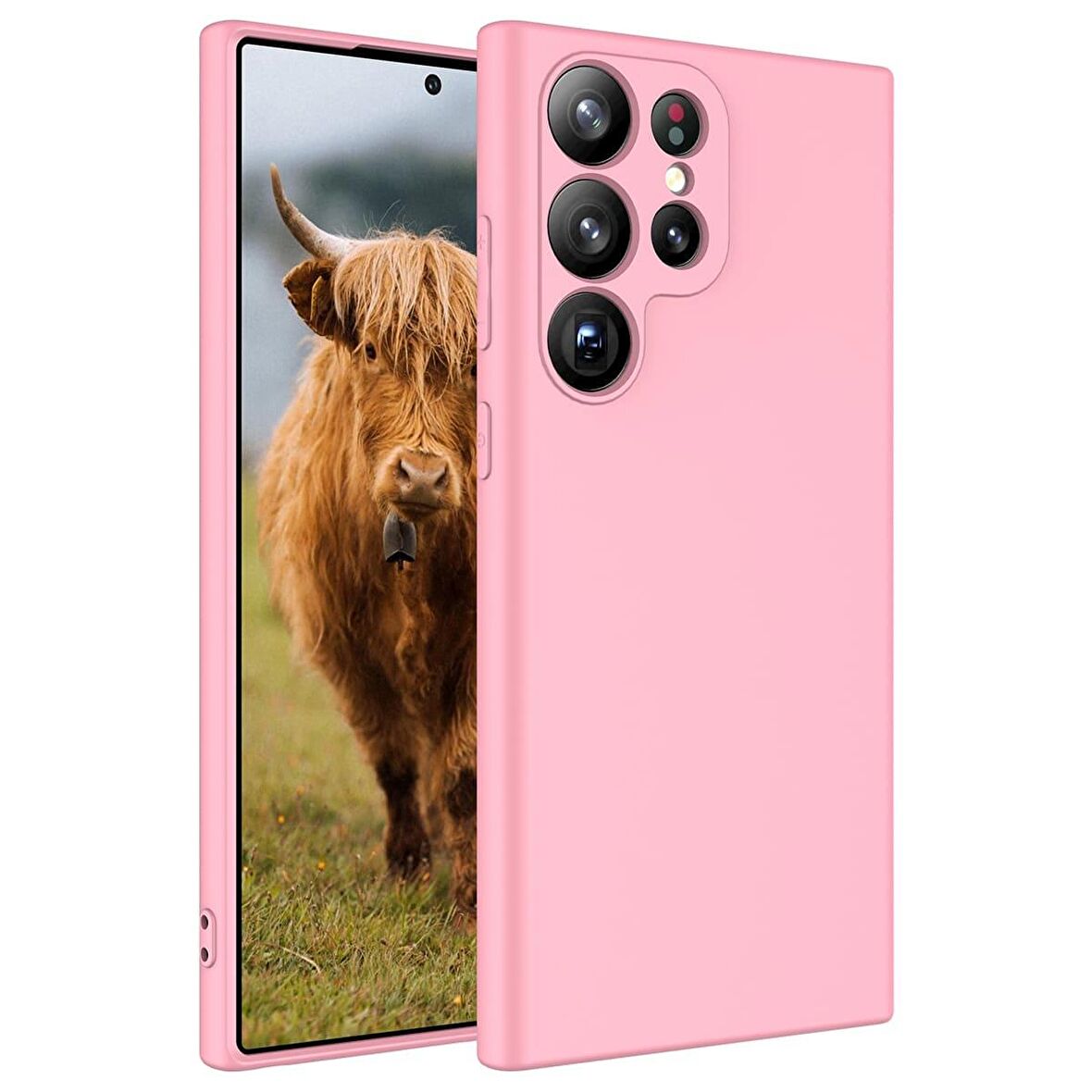 Galaxy S23 Ultra Uyumlu Zore Mara Lansman Kapak-Pembe