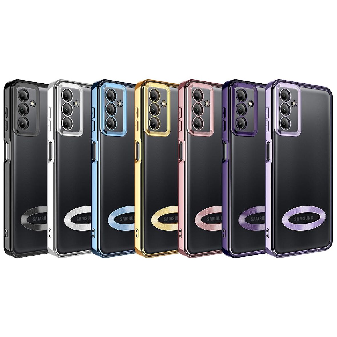 Galaxy A04S Kılıf Kamera Korumalı Logo Gösteren Zore Omega Kapak