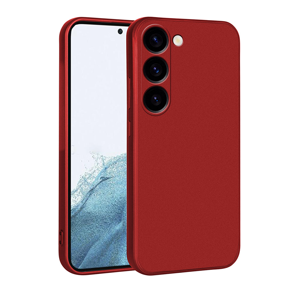 Galaxy S23 Uyumlu Zore Premier Silikon Kılıf-Kırmızı