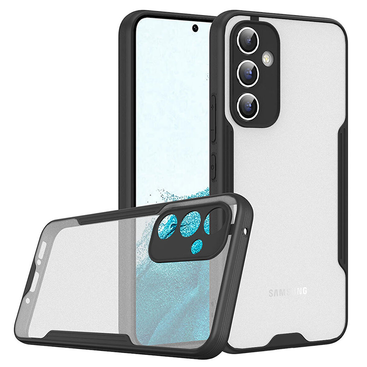 Galaxy A34 Uyumlu Zore Parfe Kapak-Siyah