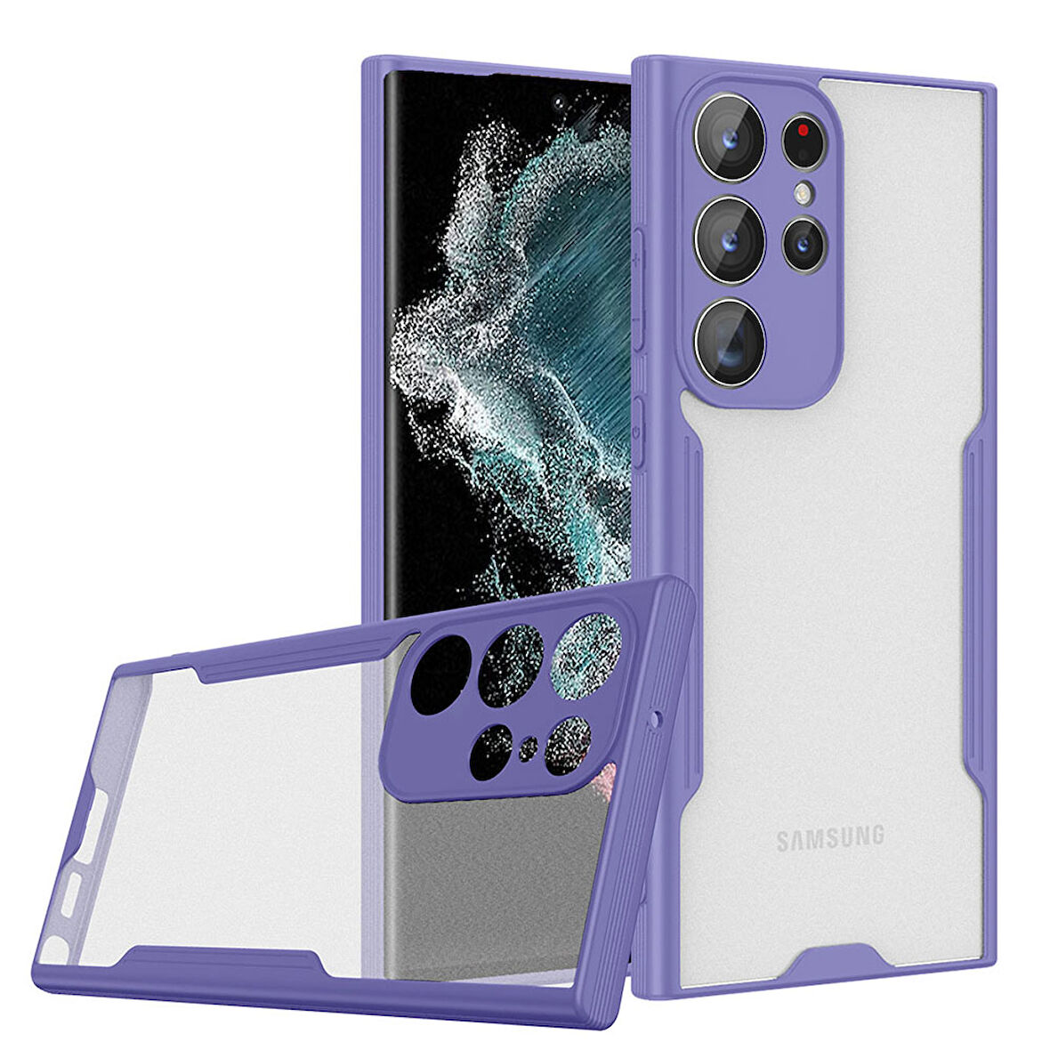 Galaxy S23 Ultra Uyumlu Zore Parfe Kılıf-Mor