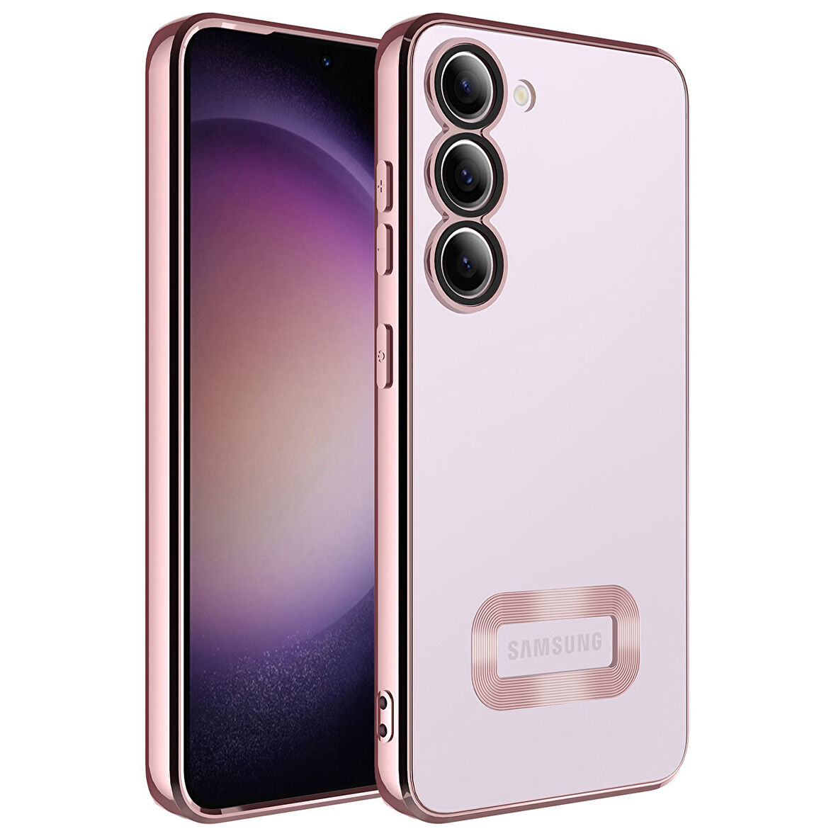 Samsung Galaxy S23 Kılıf Kamera Korumalı Logo Gösteren Omega Kapak