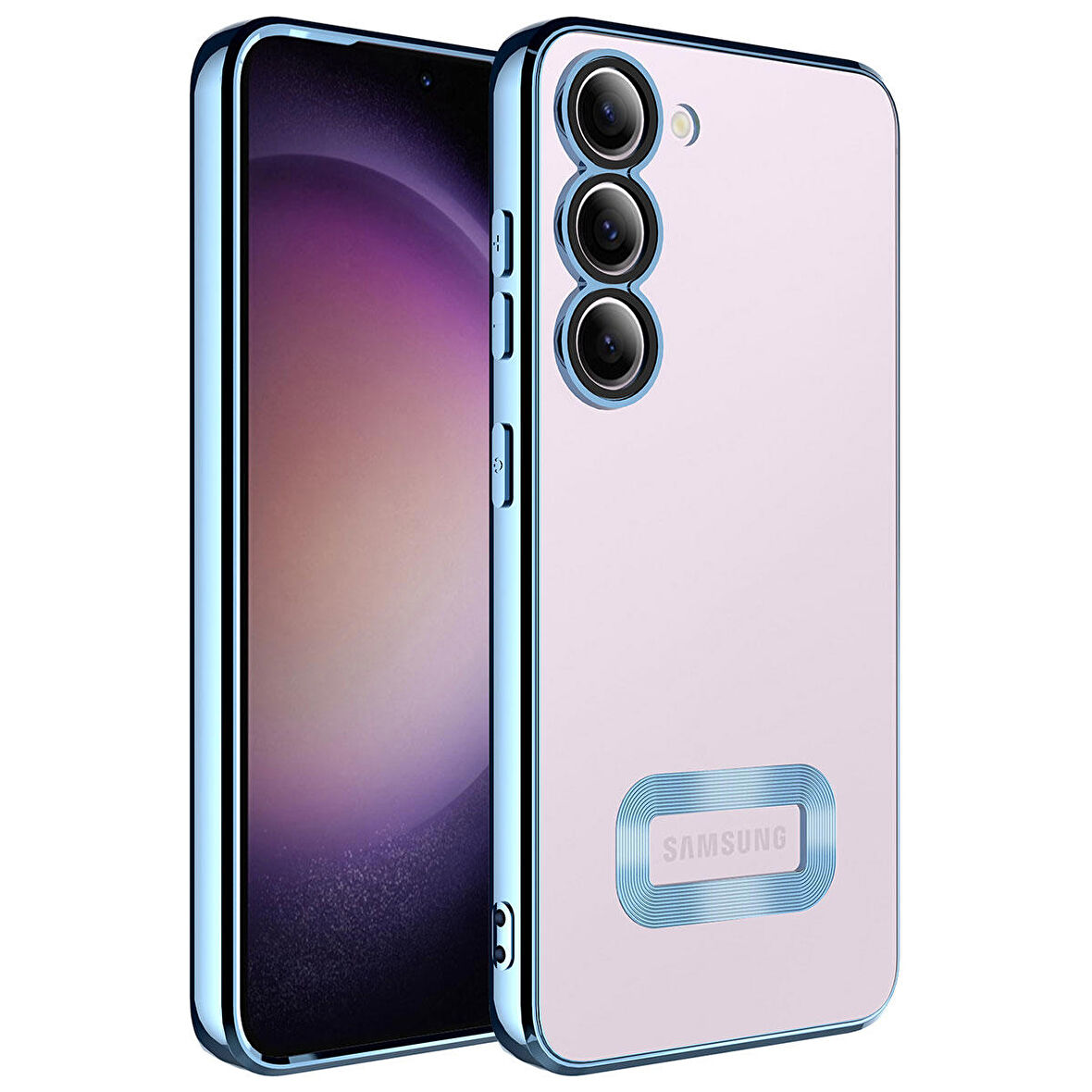 Galaxy S23 Plus Kılıf Kamera Korumalı Logo Gösteren Zore Omega Kılıf