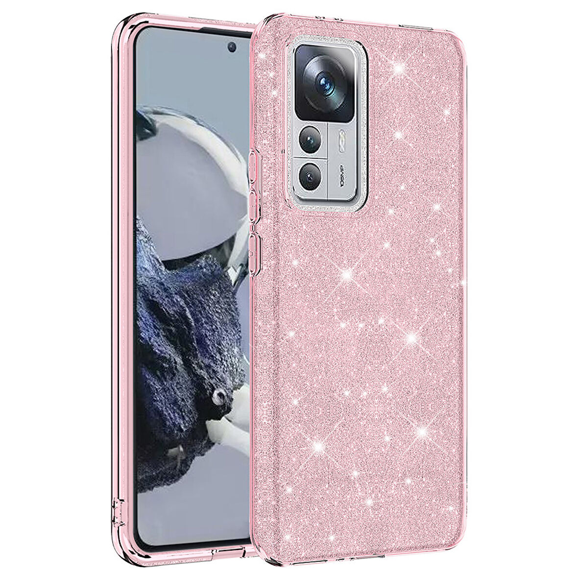 Xiaomi Mi 12T Kılıf Zore Shining Silikon-Pembe