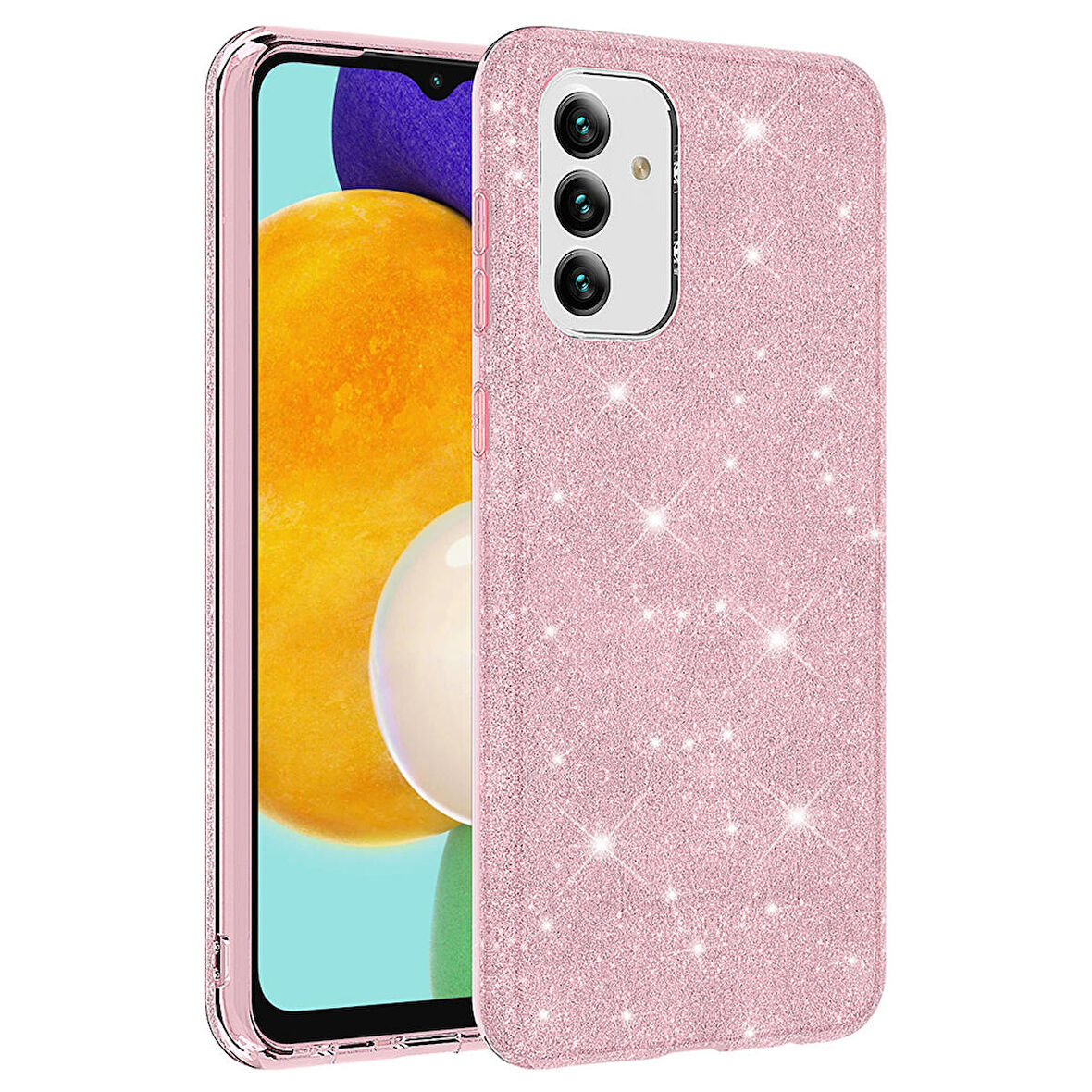 Galaxy A13 5G Uyumlu Zore Shining Silikon-Pembe