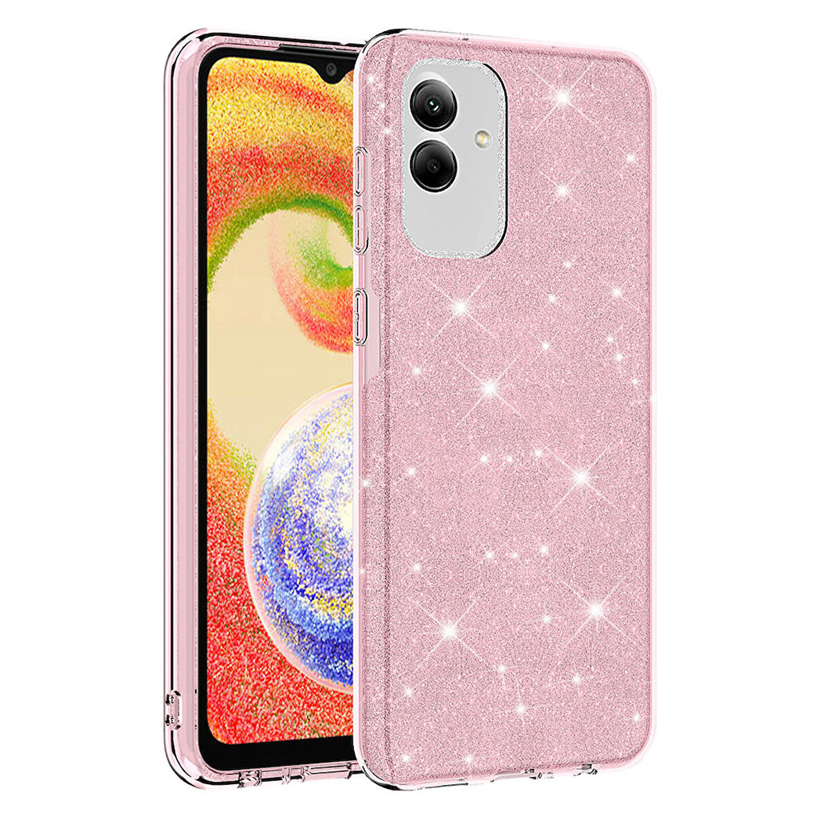 Galaxy A04 Uyumlu Zore Shining Silikon-Pembe