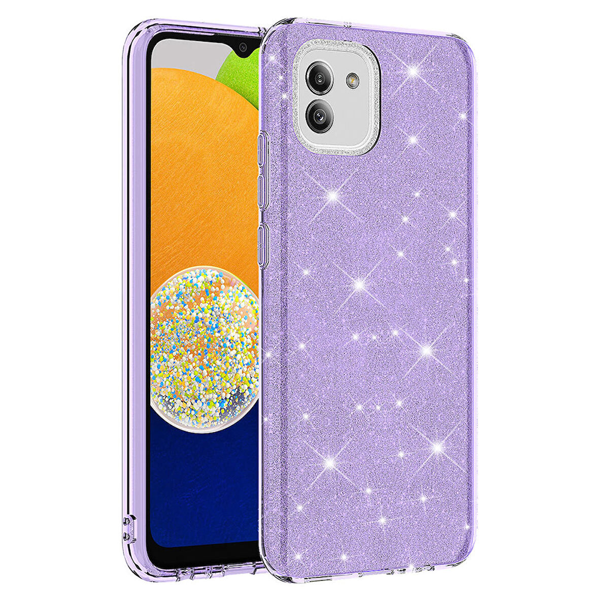 Galaxy A03 Uyumlu Zore Shining Silikon-Mor