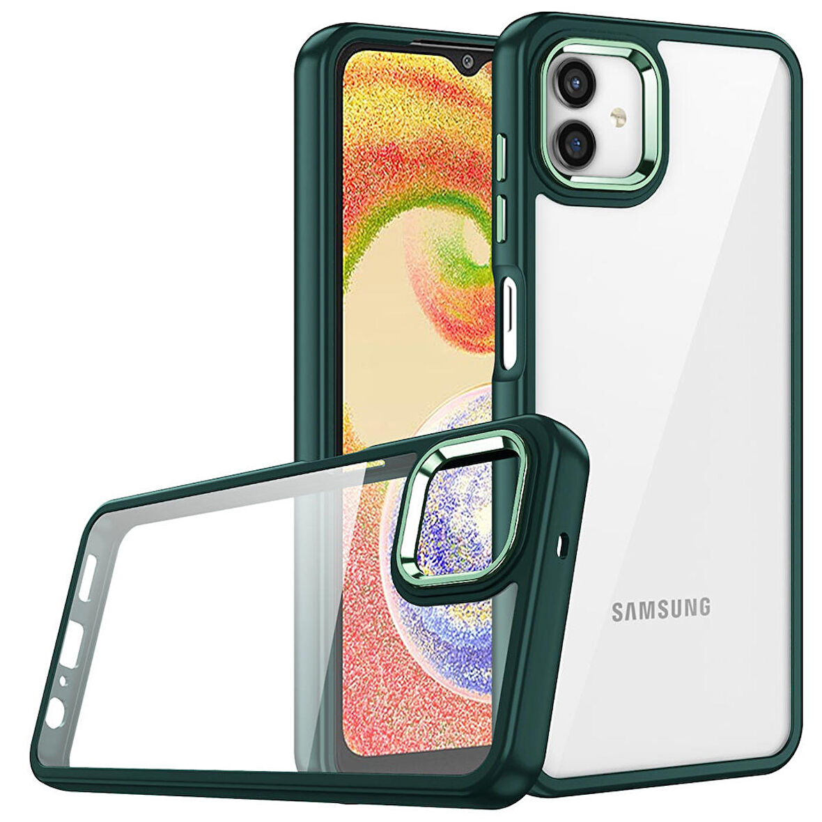 Galaxy A04E Uyumlu Zore Flora Kapak-Yeşil
