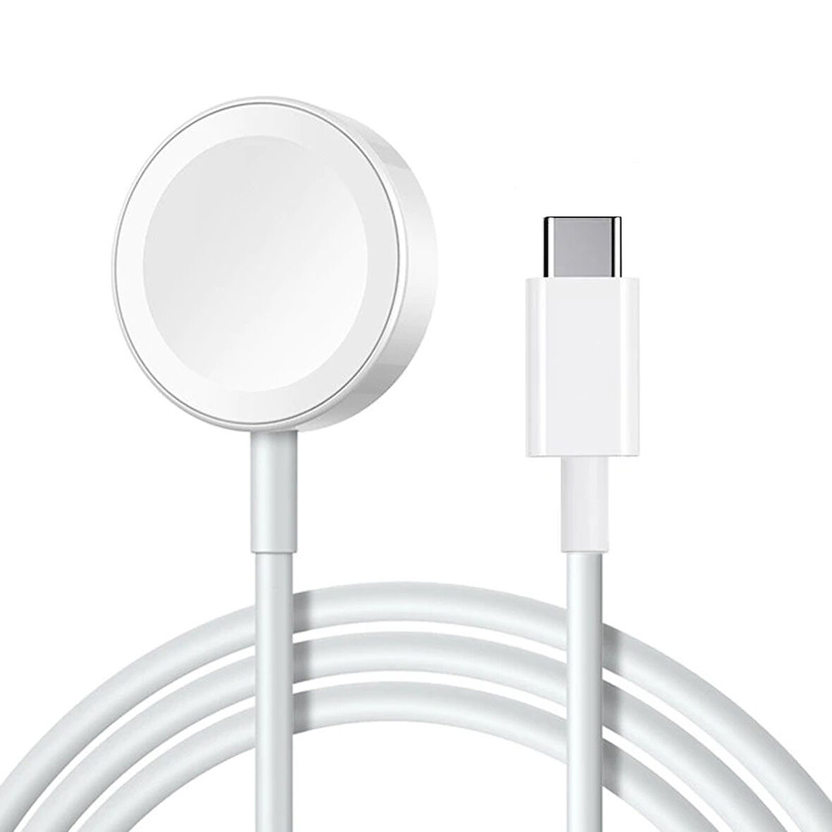 Beyaz Apple Watch Type-C Şarj Kablosu-Zore
