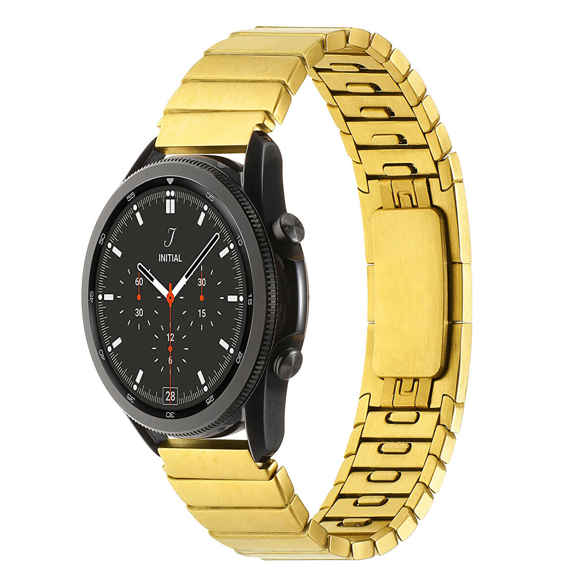 Huawei GT2 46mm Uyumlu KRD-82 22mm Metal Zore Kordon-Gold