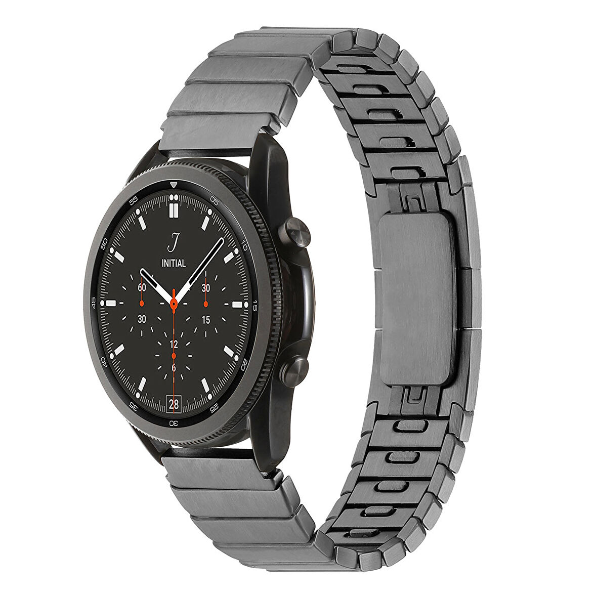 Xiaomi Amazfit Pace Uyumlu KRD-82 22mm Metal Zore Kordon-Gri