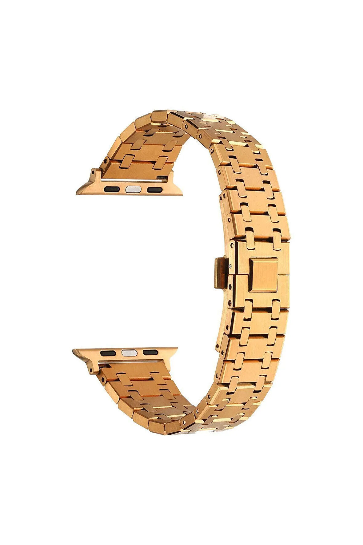 Apple Watch 40mm Uyumlu Krd-83 Metal Kordon Gümüş-rosegold