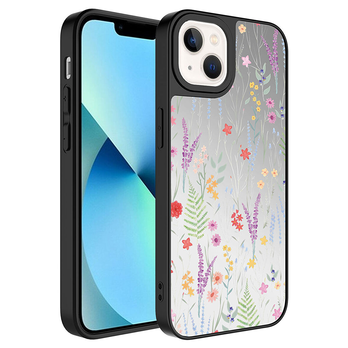 iPhone 13 Uyumlu Aynalı Desenli Kamera Korumalı Parlak Zore Mirror Kılıf