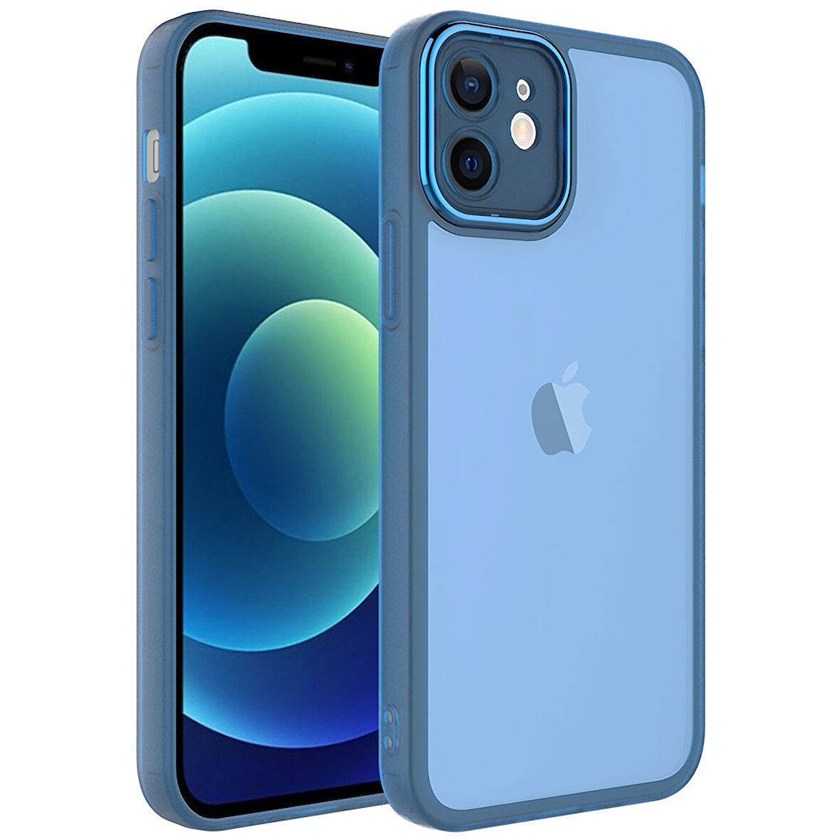 iPhone 11 Uyumlu Kamera Korumalı Transparan Zore Post Kılıf-Mavi