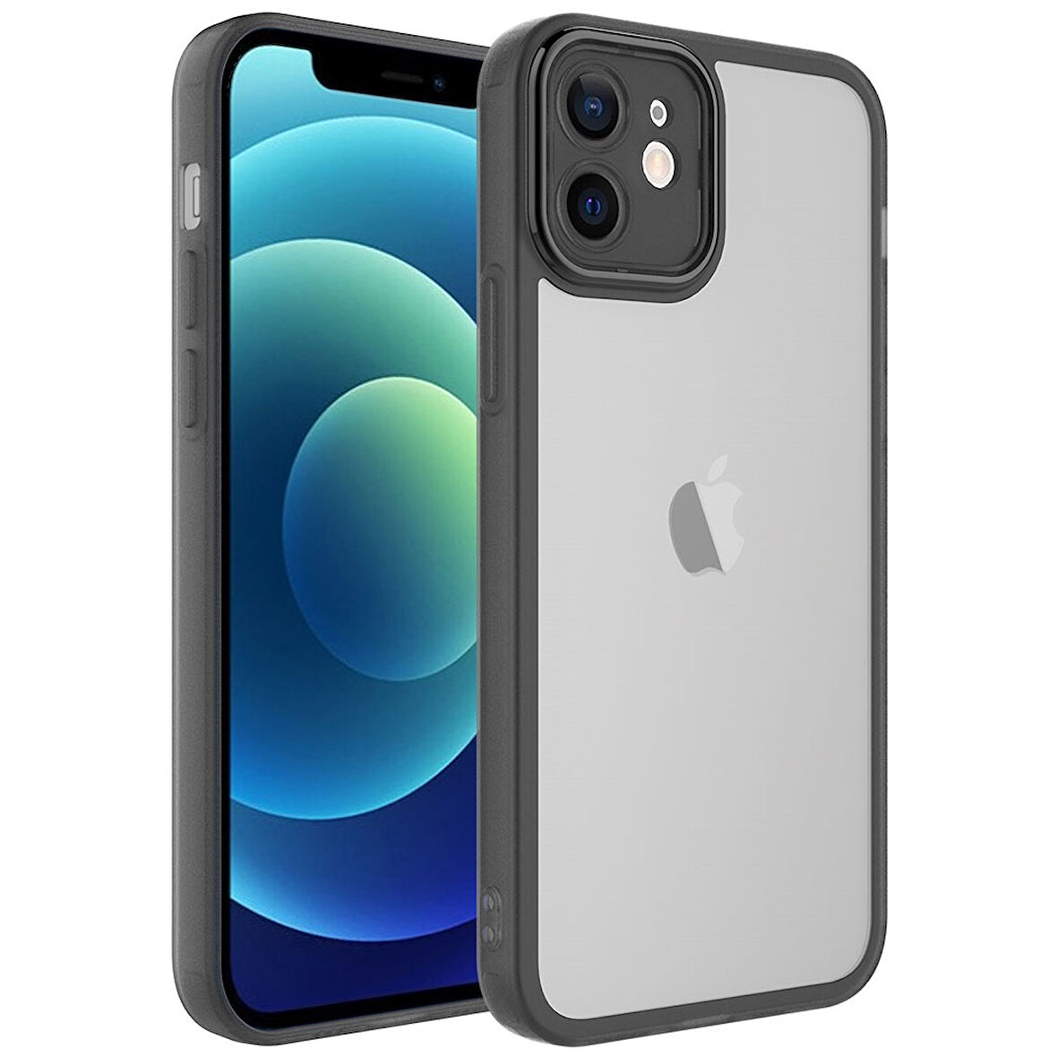 iPhone 11 Uyumlu Kamera Korumalı Transparan Zore Post Kılıf-Siyah