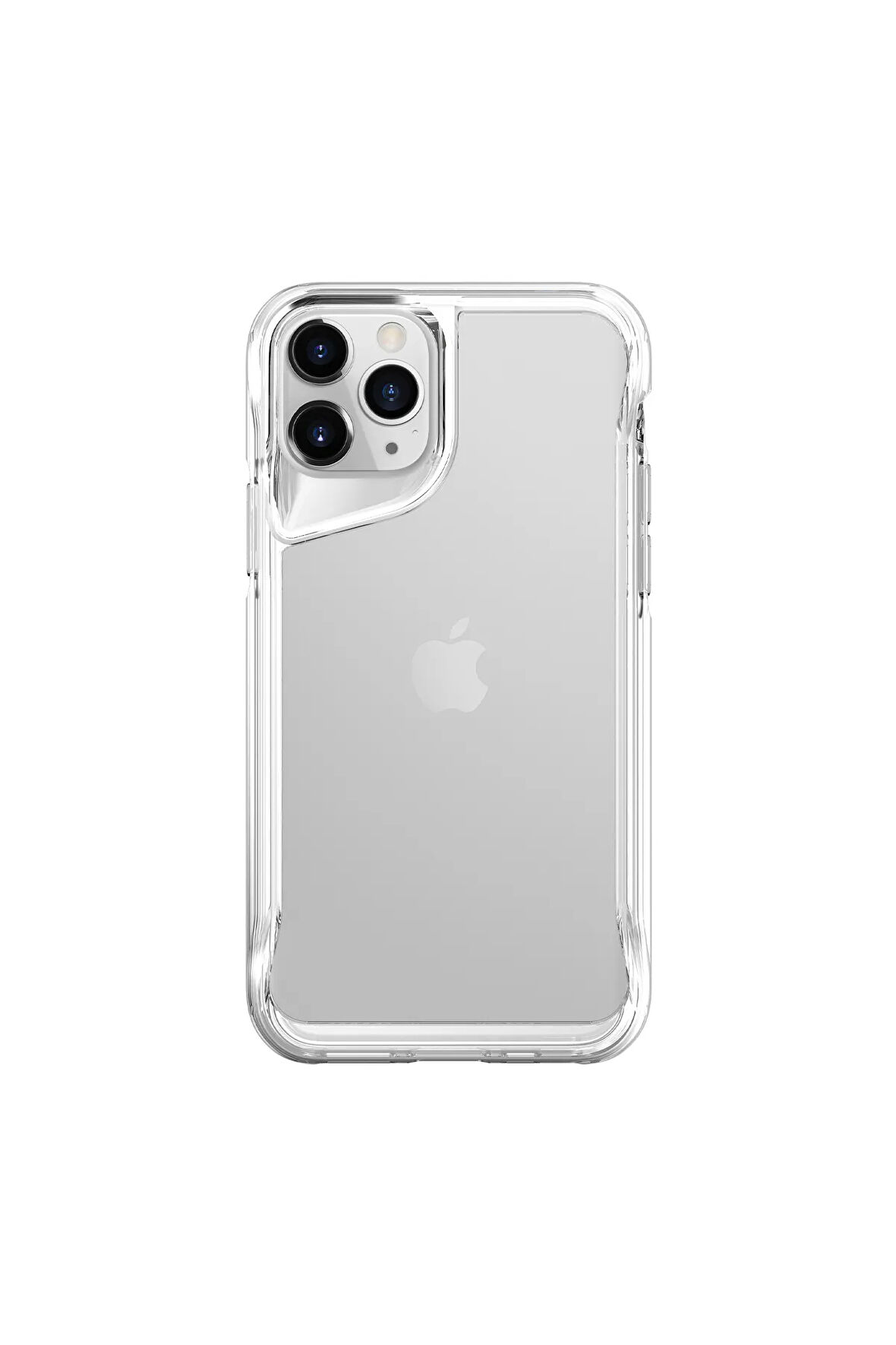 Apple iPhone 11 Pro Kılıf Eğimli Kamera Dizayn Sert Şeffaf Silikon