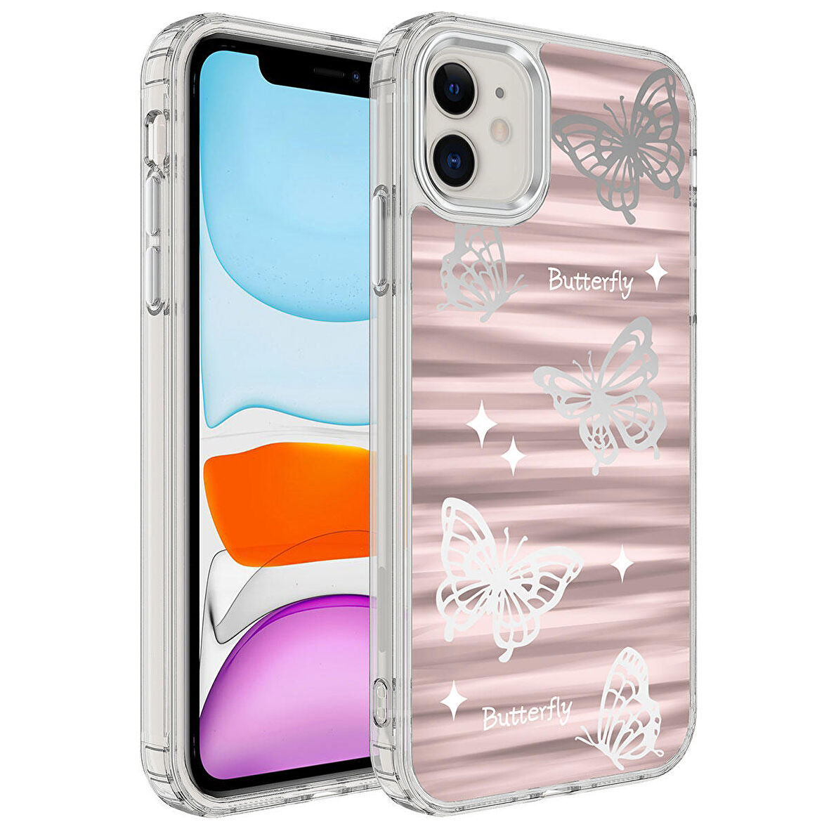 iPhone 12 Uyumlu Airbagli Parlak Tasarımlı Zore Mimbo Kapak-NO5
