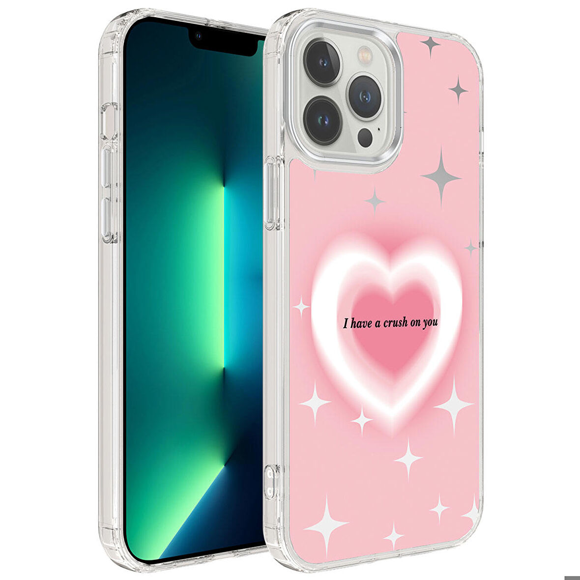 iPhone 13 Pro Uyumlu Airbagli Parlak Tasarımlı Zore Mimbo Kapak-NO1