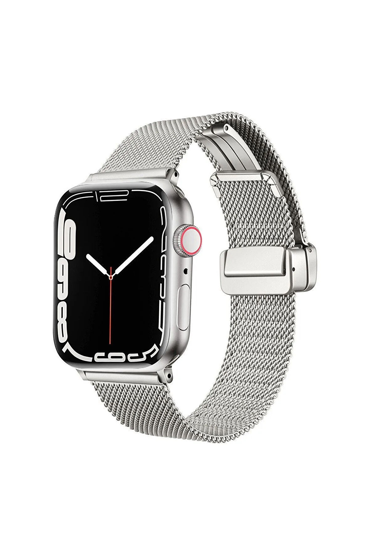 Apple Watch Ultra 49mm Uyumlu Krd-85 Metal Kordon Gümüş