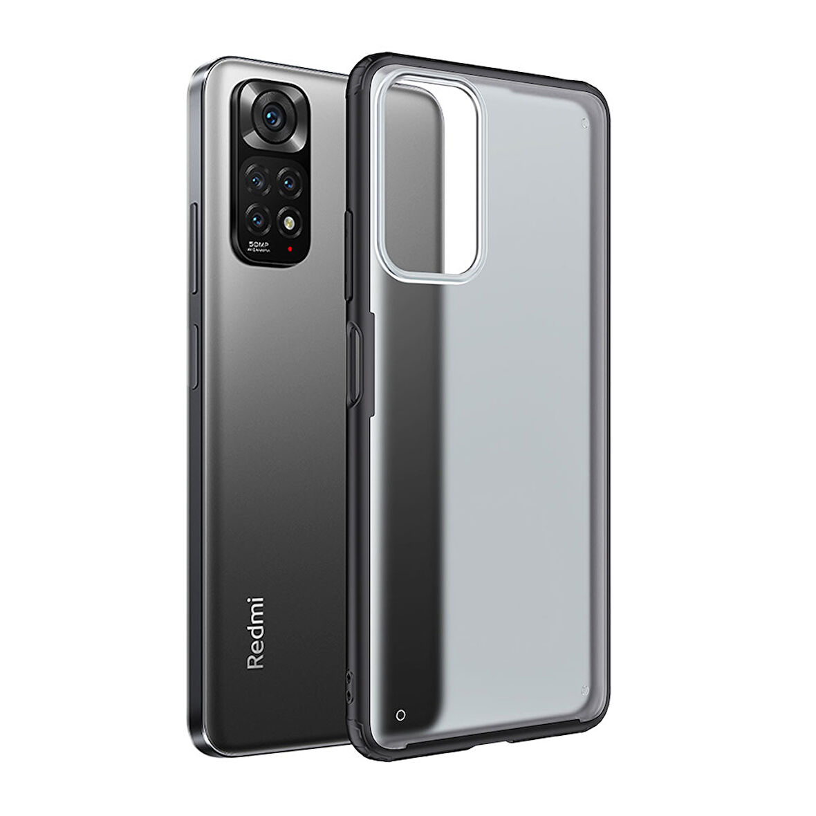 Xiaomi Redmi Note 11S Global Kılıf Zore Volks Kapak-Siyah