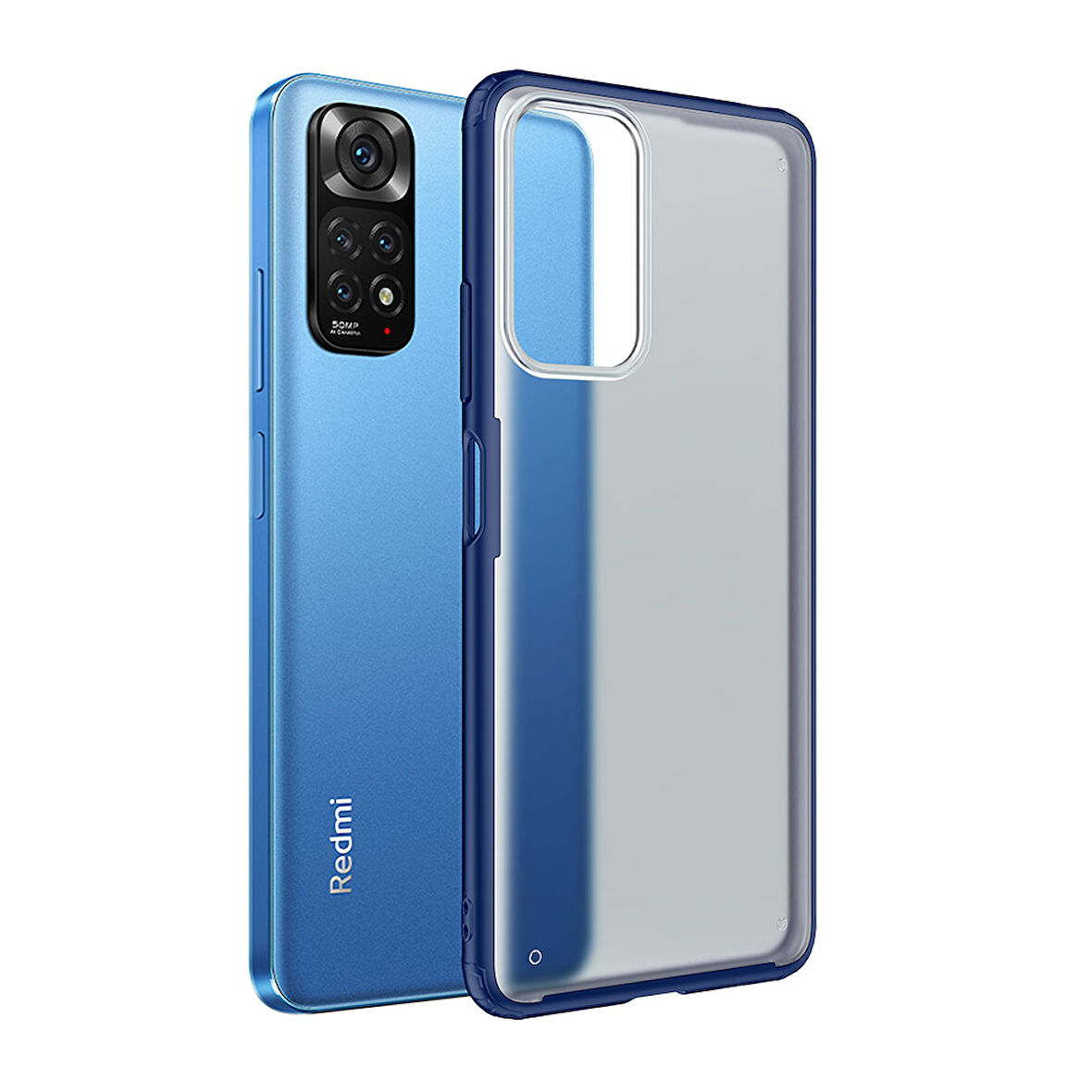 Xiaomi Redmi Note 11 Global Kılıf Zore Volks Kapak-Lacivert