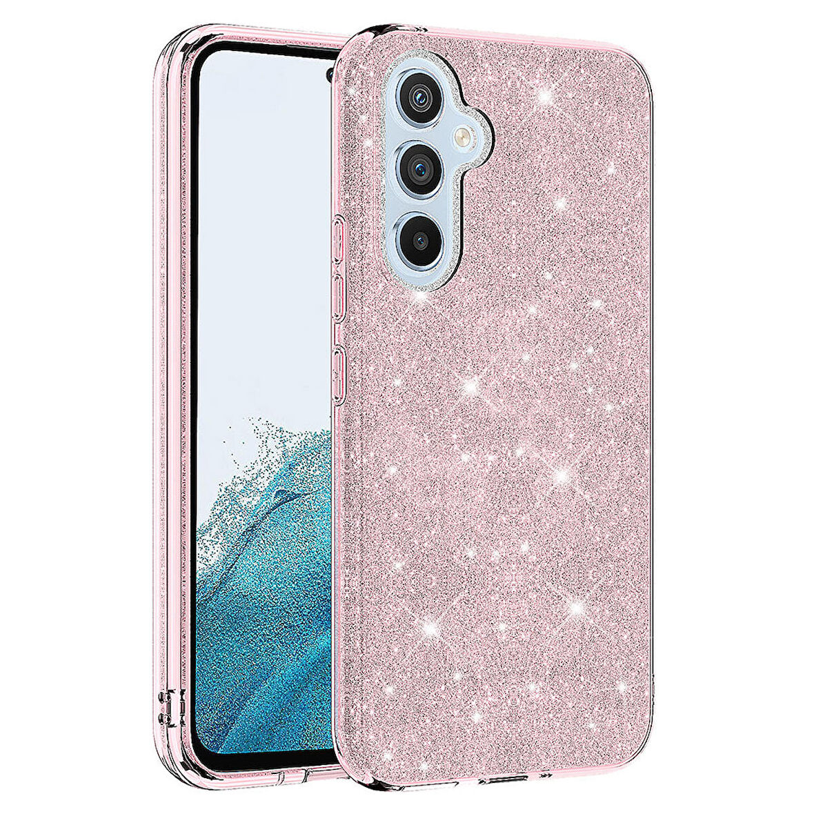 Galaxy A14 Uyumlu Zore Shining Silikon-Pembe