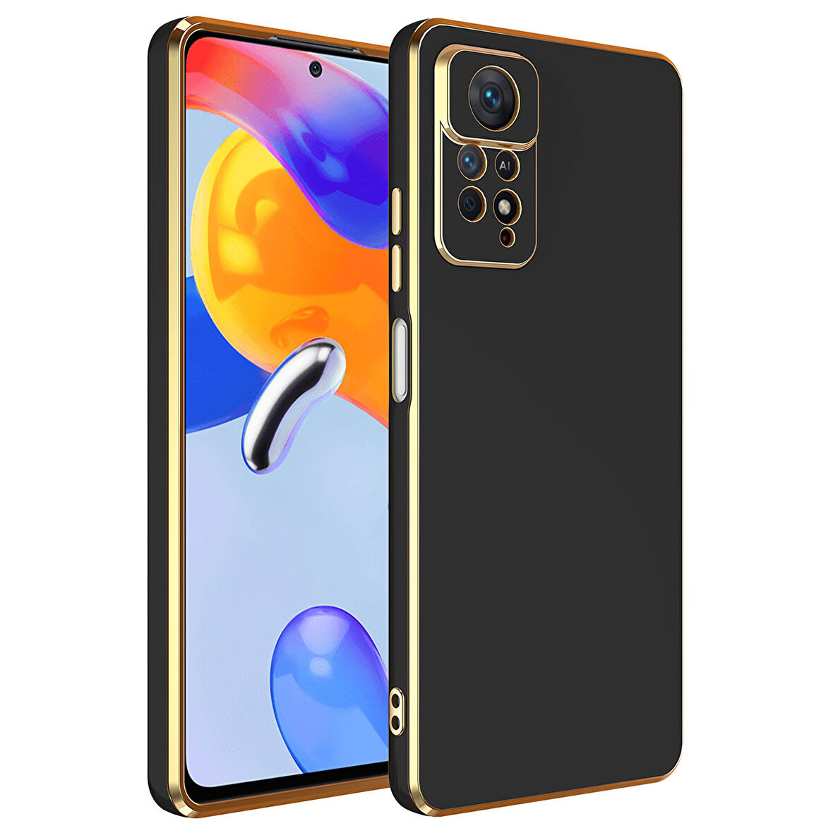 Xiaomi Redmi Note 12 Pro 4G Kılıf Zore Bark Kapak-Siyah