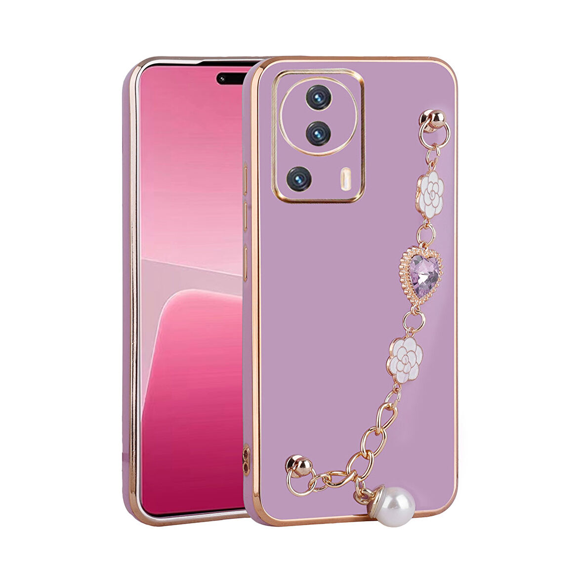 Xiaomi Mi 13 Lite El Tutamaçlı Kamera Korumalı Taka Silikon Kapak kılıf