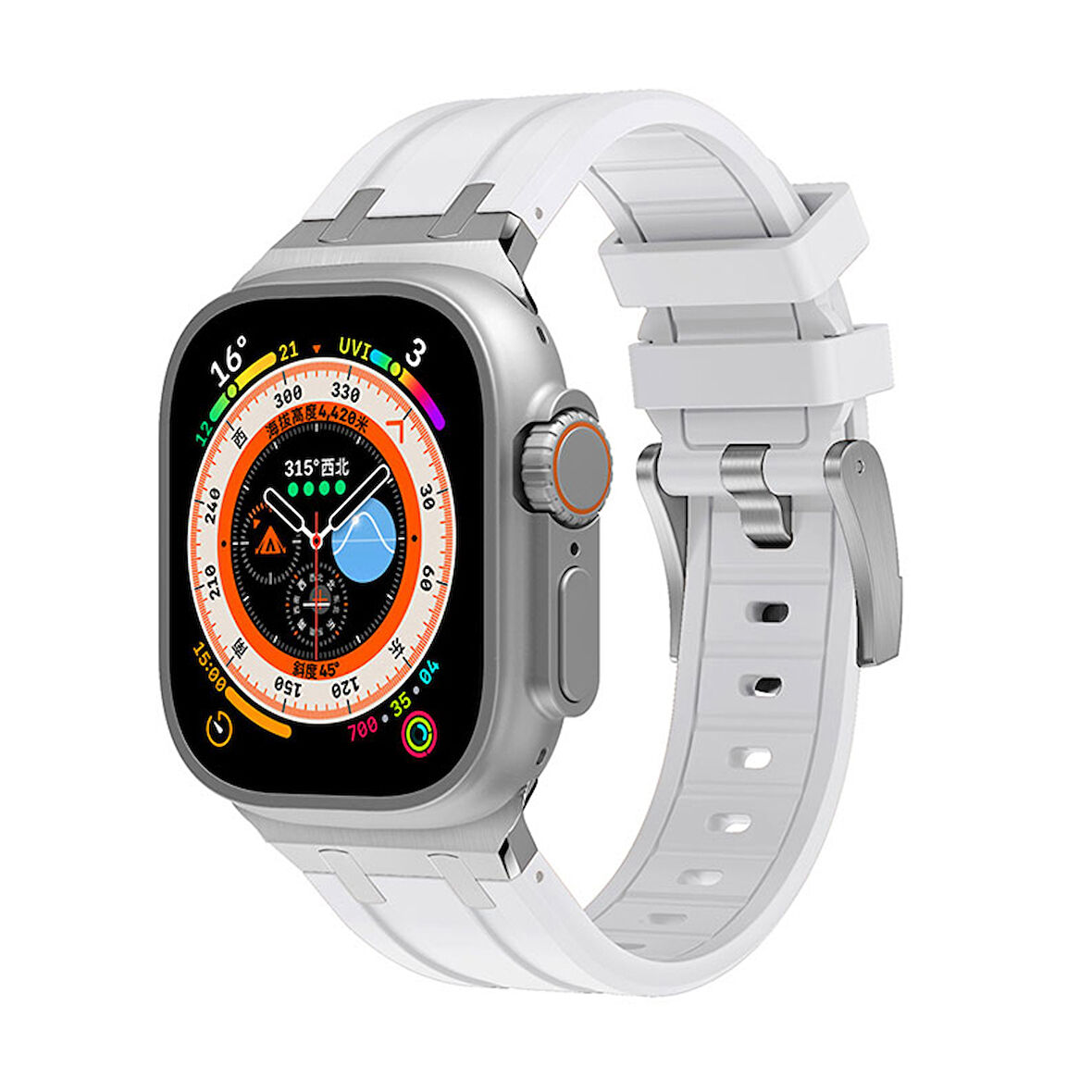 Watch 42mm Uyumlu KRD-89 Uyumlu Zore Kordon-Beyaz