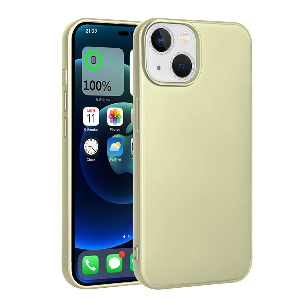 iPhone 15 Uyumlu Zore Premier Silikon Kılıf-Gold