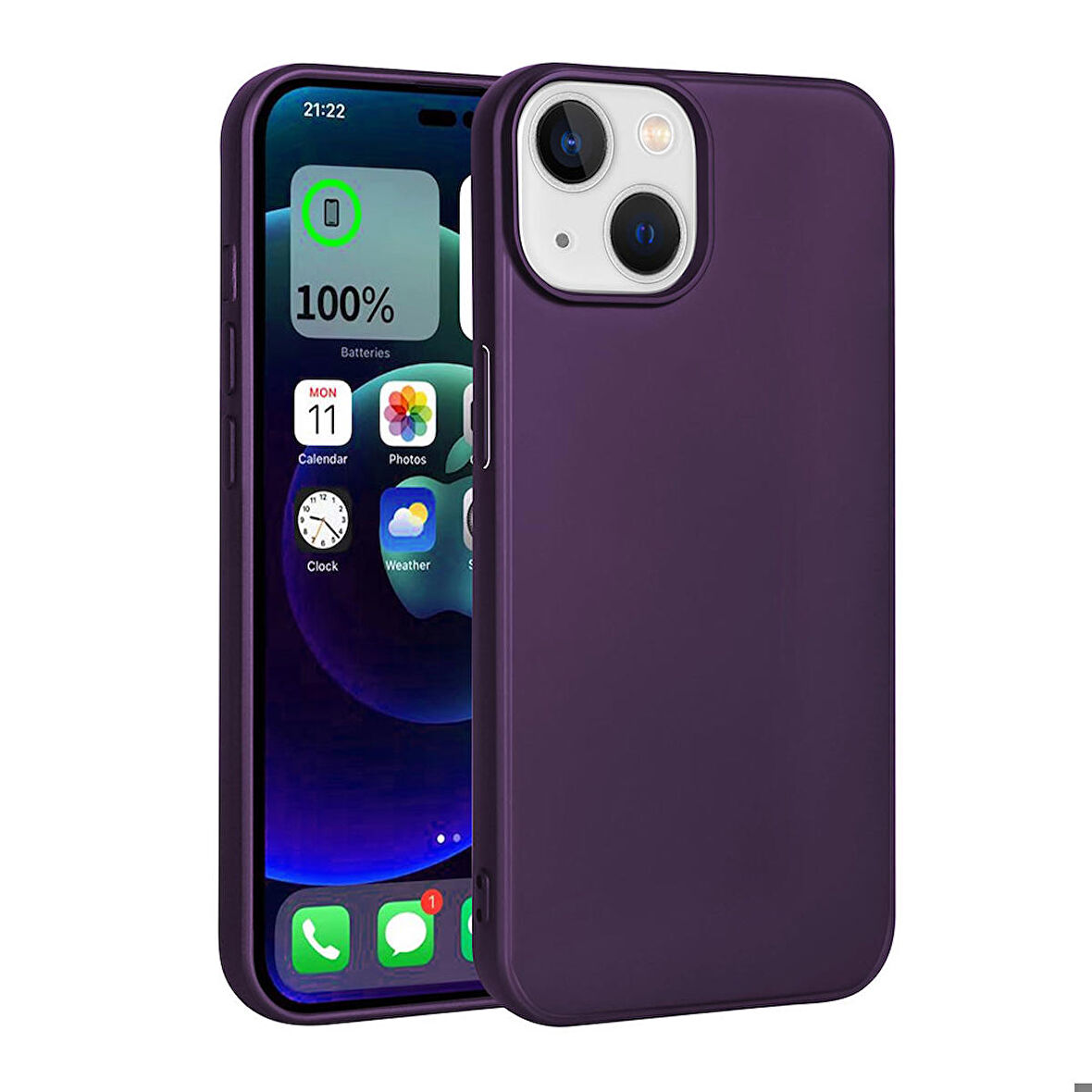 iPhone 15 Uyumlu Zore Premier Silikon Kapak-Derin Mor