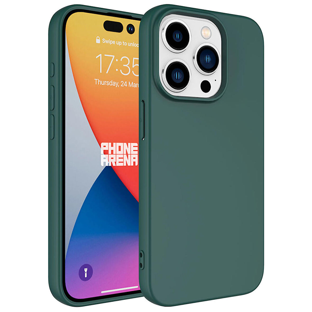 iPhone 15 Pro Uyumlu Zore LSR Lansman Kapak-Koyu Yeşil