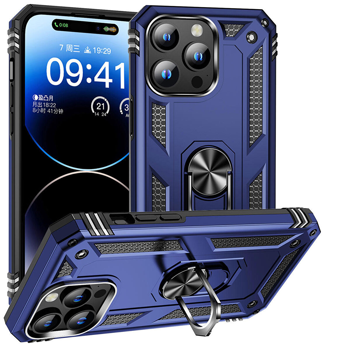 iPhone 15 Pro Uyumlu Zore Vega Kapak-Mavi
