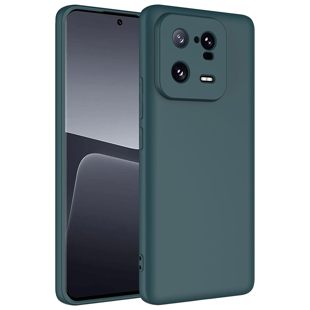 Xiaomi Mi 13 Pro Kılıf Zore Mara Lansman Kapak-Koyu Yeşil