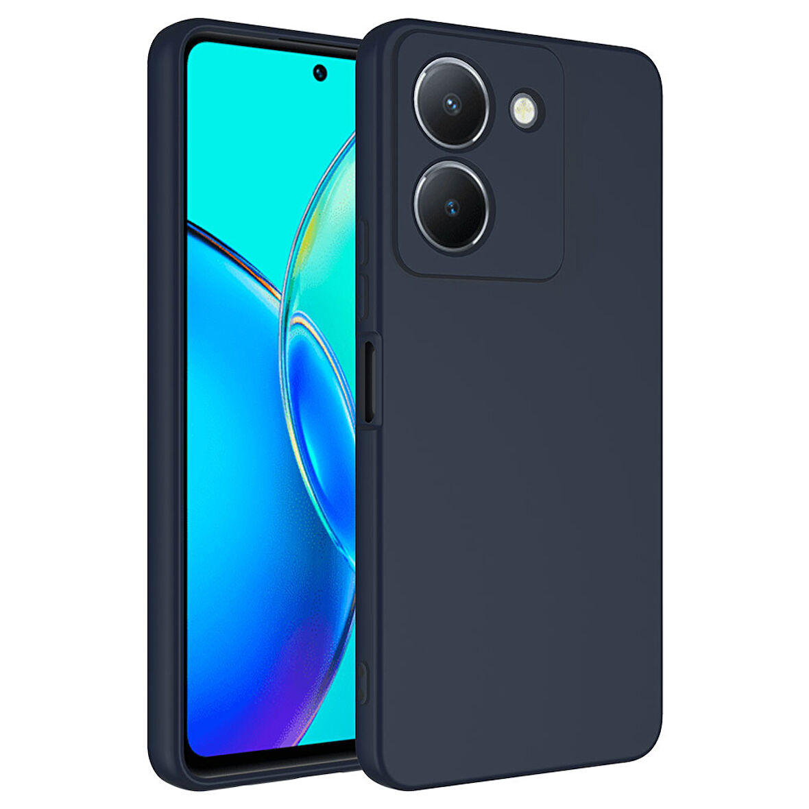 Vivo Y36 4G Kılıf Zore Mara Lansman Kapak-Lacivert