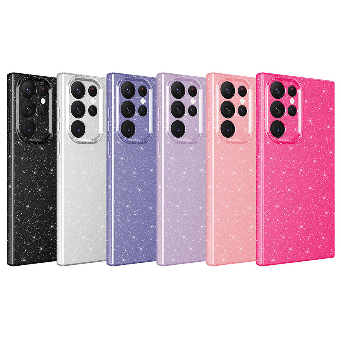 Galaxy S22 Ultra Uyumlu Kamera Korumalı Simli Lüks Zore Koton Kapak-Gri